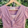 1950s Cocktail Frock, Mushroom Pink, Rayon, styled by 'Felice' of Melbourne, size 6 - Image 9