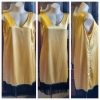 Flapper Dress, Satin Polyester, Mustard, Handmade, size L - Image 5