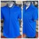 Men's Retro polo top by 'Nike', blue, polyester, 'Dri-Fit', size L