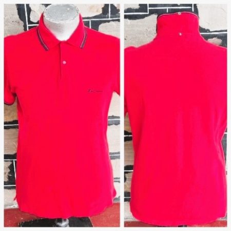 Men's Vintage Polo Top, by 'Ben Sherman', the heritage collection, cotton, red, size M