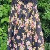 Handkerchief Hem, A-line Summer Dress, Black floral, Viscose, by 'Fate' size 12 - Image 5