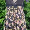 Handkerchief Hem, A-line Summer Dress, Black floral, Viscose, by 'Fate' size 12 - Image 6