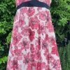 Sundress, Pink/white floral, cotton, by 'Jacqui-E', size 12 - Image 3