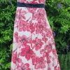 Sundress, Pink/white floral, cotton, by 'Jacqui-E', size 12 - Image 4