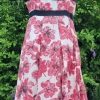 Sundress, Pink/white floral, cotton, by 'Jacqui-E', size 12 - Image 5