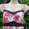 Sundress, Pink/white floral, cotton, by 'Jacqui-E', size 12 - Image 6