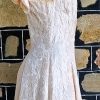 1980's Prom Dress, pink, Damask, USA, by 'Betsy & Adam', size 12, plus Hair Bow - Image 5