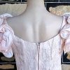 1980's Prom Dress, pink, Damask, USA, by 'Betsy & Adam', size 12, plus Hair Bow - Image 7