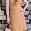 1960's Shift Dress, Mustard, wool, by 'Jane Alain of France', 'new', size M-L - Image 18