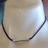 Choker, Suede necklace and Chrome Pendant & chain clasp, new, by 'Fashion Jewelry' - Image 2