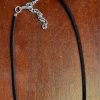 Choker, Suede necklace and Chrome Pendant & chain clasp, new, by 'Fashion Jewelry' - Image 3