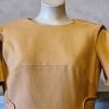 1960's Shift Dress, Mustard, wool, by 'Jane Alain of France', 'new', size M-L - Image 6