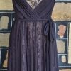 1940's Inspired Cocktail Swing Dress, coffee & Black, size 16 - Image 3