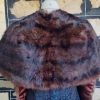 Vintage Fur Caplet, Dark Chocolate Brown, size S-M - Image 3
