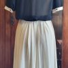 1980's, Georgette Blouson Dress, Black/Cream, by 'Stiches Plus Australia', size 12 - Image 7