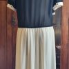 1980's, Georgette Blouson Dress, Black/Cream, by 'Stiches Plus Australia', size 12 - Image 8