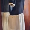 1980's, Georgette Blouson Dress, Black/Cream, by 'Stiches Plus Australia', size 12 - Image 10