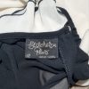 1980's, Georgette Blouson Dress, Black/Cream, by 'Stiches Plus Australia', size 12 - Image 11