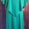 1970's, Caplet & Maxi dress, Lime green jersey, by 'Sliver Star Sydney', size 12 - Image 2