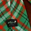 Vintage Tie, Wool, Lime green tartan, by 'Hollygreen' 1970's - Image 4