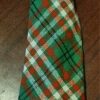 Vintage Tie, Wool, Lime green tartan, by 'Hollygreen' 1970's - Image 7
