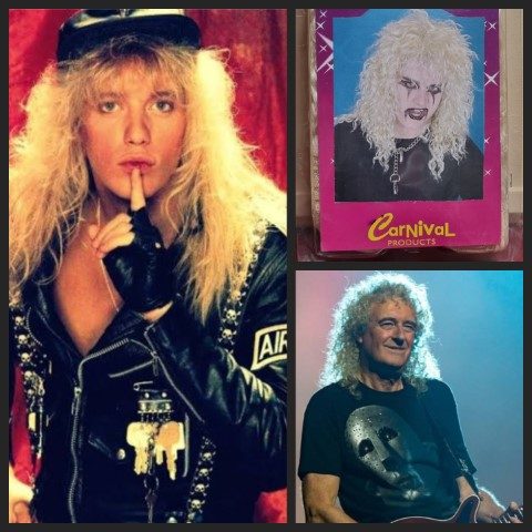 Wig, 1980's Blonde Rocker Wig, 'Def Leppard' or 'Brian May', new, from 'Carnival Products'