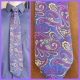 1960's Tie, Purple Paisley, Polyester, Made In Australia