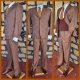 1960's 2pc suit, Brown/grey/beige, pinstriped, by 'Scott's', poly/rayon, size S