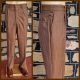 1960's Trousers, Brown/grey, pinstriped, poly/rayon, by 'Scott's' size S