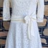 Swing Dress, 60's inspired, Cream, polyester, lace & satin, size 8 - Image 4