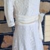 Swing Dress, 60's inspired, Cream, polyester, lace & satin, size 8 - Image 2