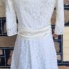 Swing Dress, 60's inspired, Cream, polyester, lace & satin, size 8 - Image 3
