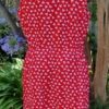 1970's, Sleeveless Dress with Stretchy belt, Red/white, cotton, by 'Target', size 16 - Image 6