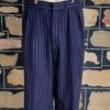 1930's-1940's, Vintage Pinstriped Trousers, Navy, Gaberdine, size 38", with braces & bowtie - Image 2
