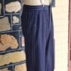 1930's-1940's, Vintage Pinstriped Trousers, Navy, Gaberdine, size 38", with braces & bowtie - Image 3