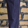1930's-1940's, Vintage Pinstriped Trousers, Navy, Gaberdine, size 38", with braces & bowtie - Image 4