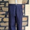 1930's-1940's, Vintage Pinstriped Trousers, Navy, Gaberdine, size 38", with braces & bowtie - Image 5