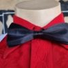 1930's-1940's, Vintage Pinstriped Trousers, Navy, Gaberdine, size 38", with braces & bowtie - Image 8
