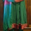 Indian Salwar Kameez, Tunic Dress, pants & Shawl, Made in Fiji, Green/red, silk/nylon/, size 14 - Image 5