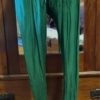 Indian Salwar Kameez, Tunic Dress, pants & Shawl, Made in Fiji, Green/red, silk/nylon/, size 14 - Image 13