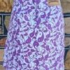 Retro-inspired, Kimono Skirt, by 'Emily of Mulholland on Holiday', lavender, cotton, size XL, 'New' - Image 6
