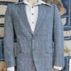 1970's Checked Blazer, Taupe, Polyester by 'Benini', size L - Image 2