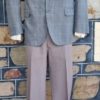 1970's Checked Blazer, Taupe, Polyester by 'Benini', size L - Image 10