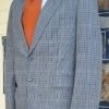 1970's Checked Blazer, Taupe, Polyester by 'Benini', size L - Image 6