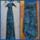 1970's Paisley tie, Blue tones, polyester, by 'Austico, club 300'