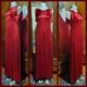 1940's Original Satin Gown, Red, Handmade, size 10