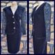 1980's Velvet Skirt Suit, Navy, by 'Perri Cutten, Australia', cotton size M.