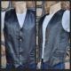 Leather Waistcoat, Black, by 'Wilsons', size L, imported from the USA