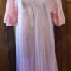 1960's, Vintage Summer Dressing Gown, Apricot, nylon by 'Vanity Fair', size 14 - Image 2