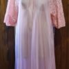 1960's, Vintage Summer Dressing Gown, Apricot, nylon by 'Vanity Fair', size 14 - Image 3